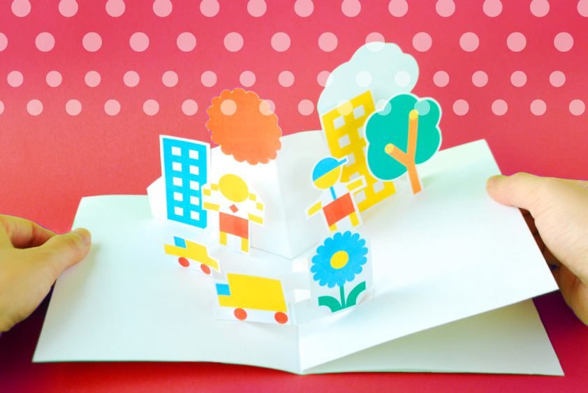 飛び出す！クリスマスのポップアップ絵本づくり | CANVAS | 遊びと学び