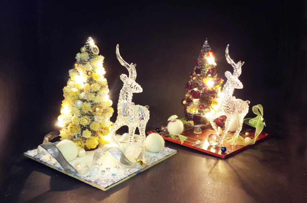 クリスマス限定 木工｢ミニチュアツリーとトナカイのジオラマ｣ | CANVAS